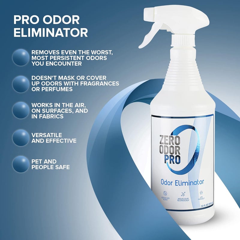 Zero Odor Pro - Commercial Strength Eliminator Odor Neutralizer, Room Deodorizer Odor Eliminator Musty Smell - Strongest Odor Eliminator Trigger Spray, (32-ounce) - Image 4