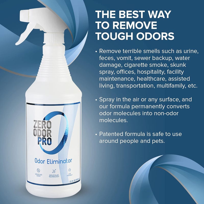 Zero Odor Pro - Commercial Strength Eliminator Odor Neutralizer, Room Deodorizer Odor Eliminator Musty Smell - Strongest Odor Eliminator Trigger Spray, (32-ounce) - Image 5