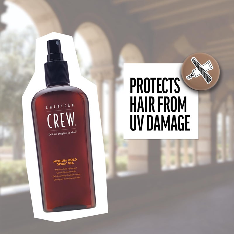 American Crew Medium Hold Spray Gel, Hair Styling Gift for Him, 8.4 fl oz - Image 4