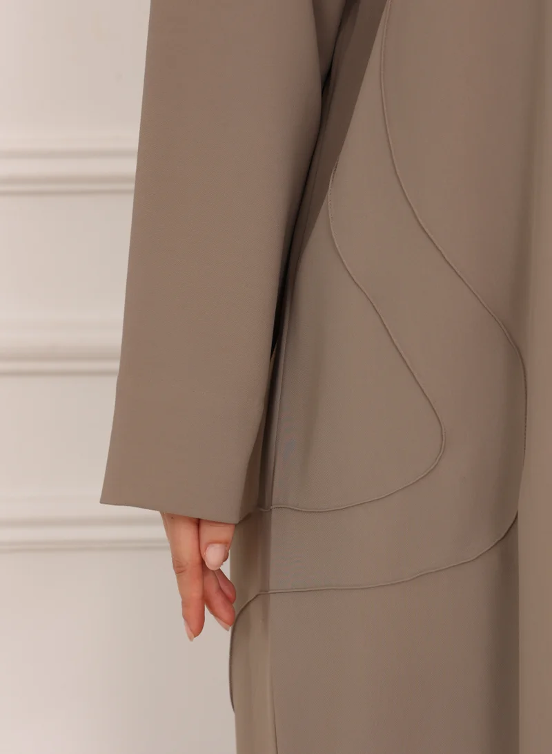Nikias Pleated Designed Fabric Front And Back