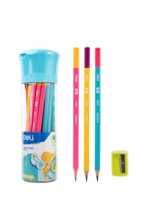 set of 30 Graphite pencil + sharpener