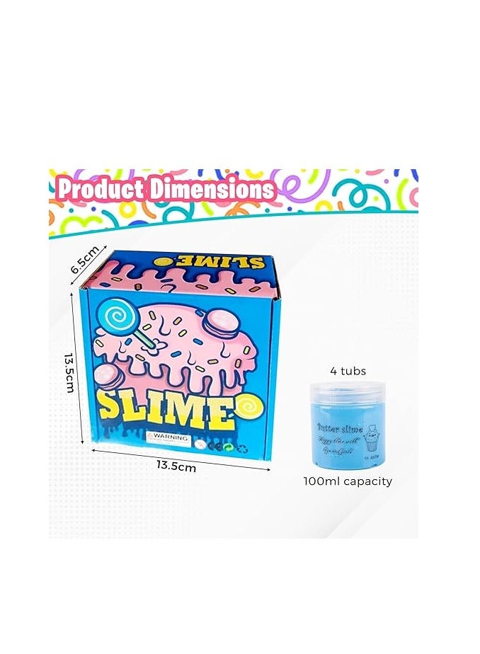 المنزل الذكي مجموعة سلايم فلافي غير سامة وغير لاصقة، هدية حفلات لتخفيف التوتر للأولاد والبنات والكبار (عبوة من 4 قطع) - Image 2