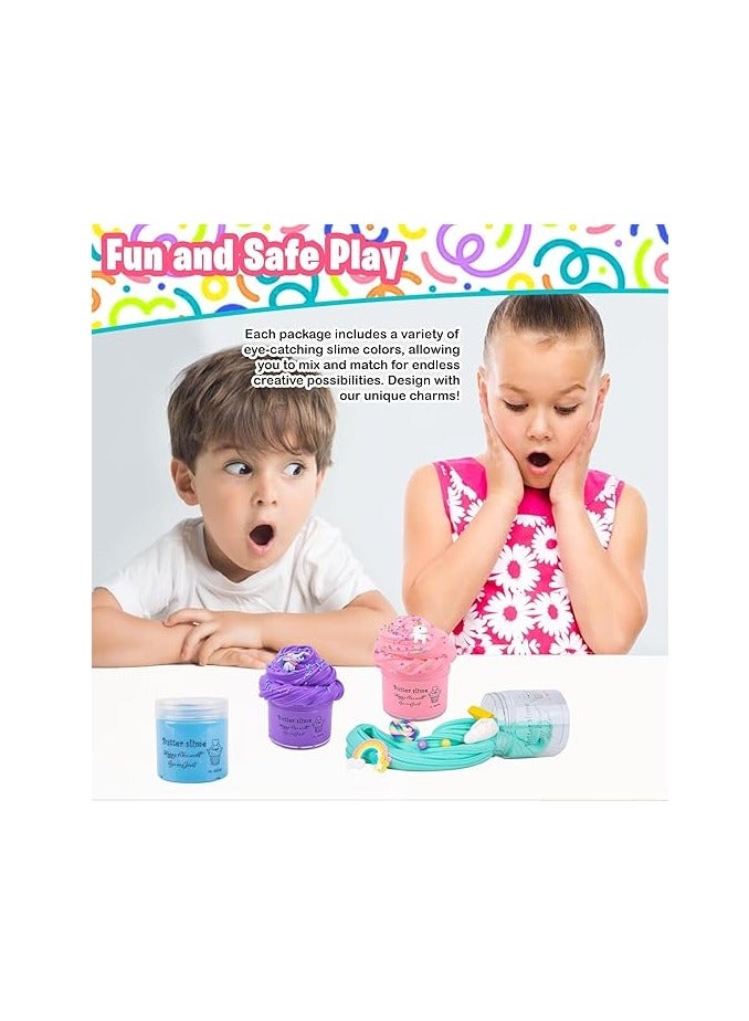 المنزل الذكي مجموعة سلايم فلافي غير سامة وغير لاصقة، هدية حفلات لتخفيف التوتر للأولاد والبنات والكبار (عبوة من 4 قطع) - Image 4