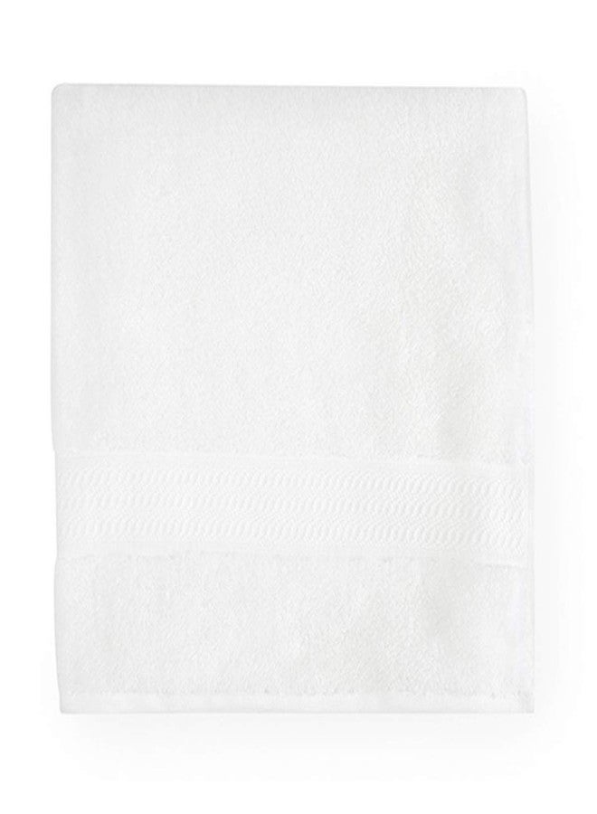 Sferra Amira Wash Cloth 12" x 12" - 50% Modal and 50% Extra Long Staple Combed Cotton, 600 GSM - Elegant Solid Design Washcloth - Super Soft, Highly Absorbent, and Quick Dry Bath Towels - White - Image 1