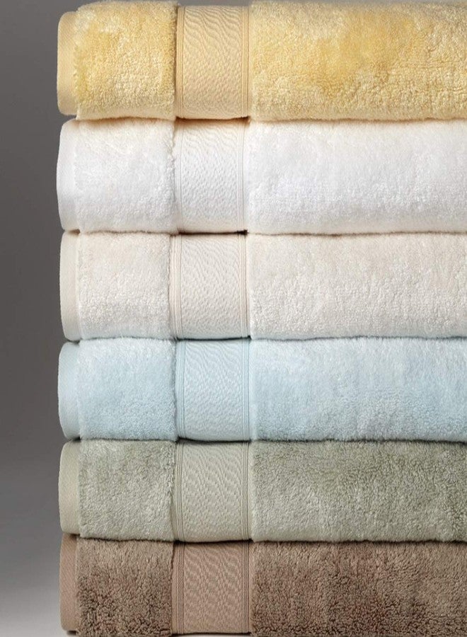 Sferra Amira Wash Cloth 12" x 12" - 50% Modal and 50% Extra Long Staple Combed Cotton, 600 GSM - Elegant Solid Design Washcloth - Super Soft, Highly Absorbent, and Quick Dry Bath Towels - White - Image 3