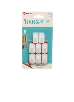 Velcro Removable Wall Hook 8 Pack White  - Image 2