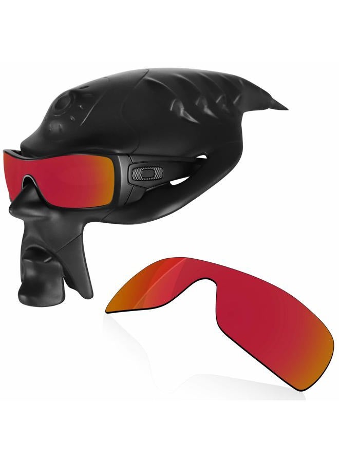 ROCKSHELL Polarized Lenses Replacement for Oakley Batwolf OO9101 Sungl - Jet Black + Lava Red + Ice Blue + GT Silver - Image 5