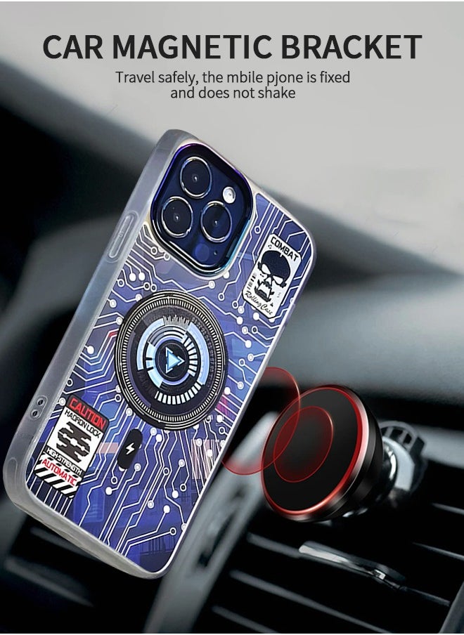 GROIC - Case for IPhone 14 Pro Case 6.1 Inch with MagSafe, Punk Pattern Trendy Design TPU Bumper Case Support Wireless Charging, Magnetic Case with Camera Lens Protector - Image 1