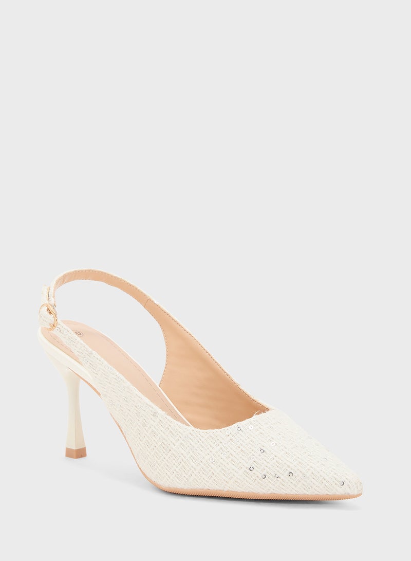 ELLA Tweed Heeled Pump  - Image 2