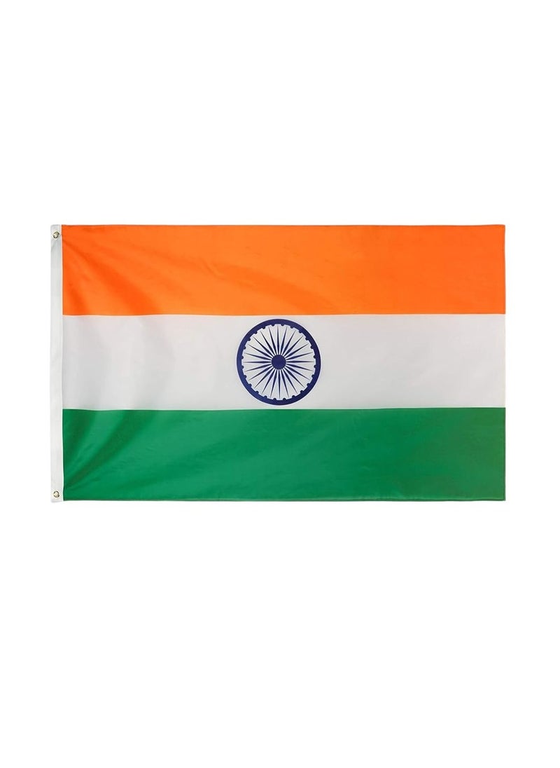 PRINTSHOP4ME Eye-Catching 3x5ft Outdoor Or Indoor Flag For Sport Events And Home-Polyester-Size 90x150cm-Perfect For Sports Fan India Flag  - Image 1