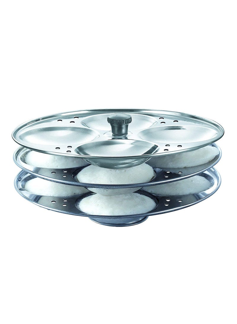 Mobhada - Mobhada Stainless Steel Idli Making Plates Idli Maker Stand 3 Plate (12 Slot) - Image 1
