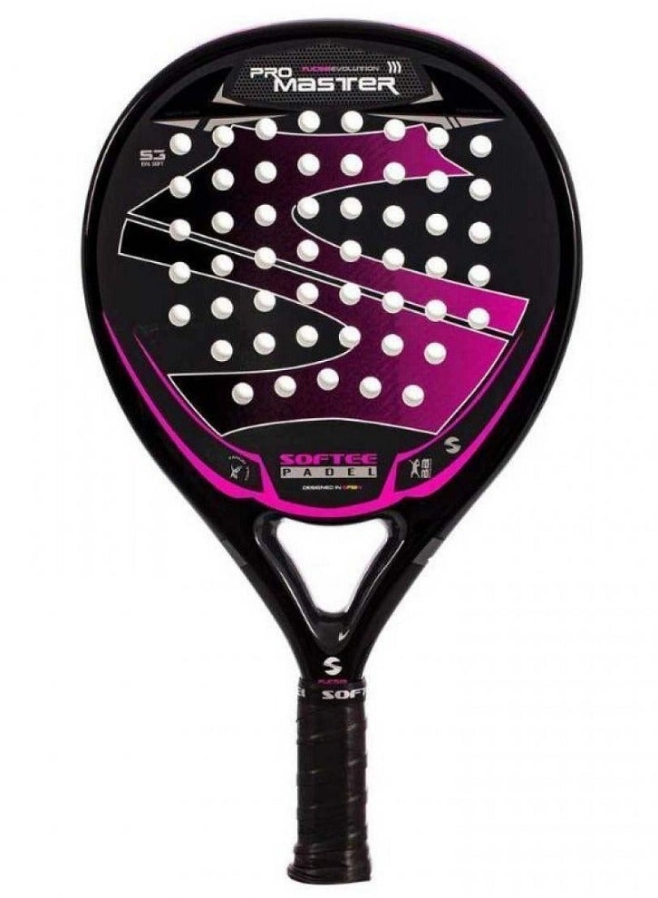Softee Pro Master Evolution Fuchsia Padel Racket - Image 1