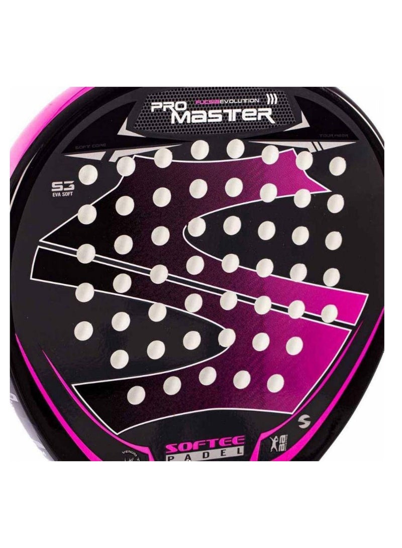 Softee Pro Master Evolution Fuchsia Padel Racket - Image 4