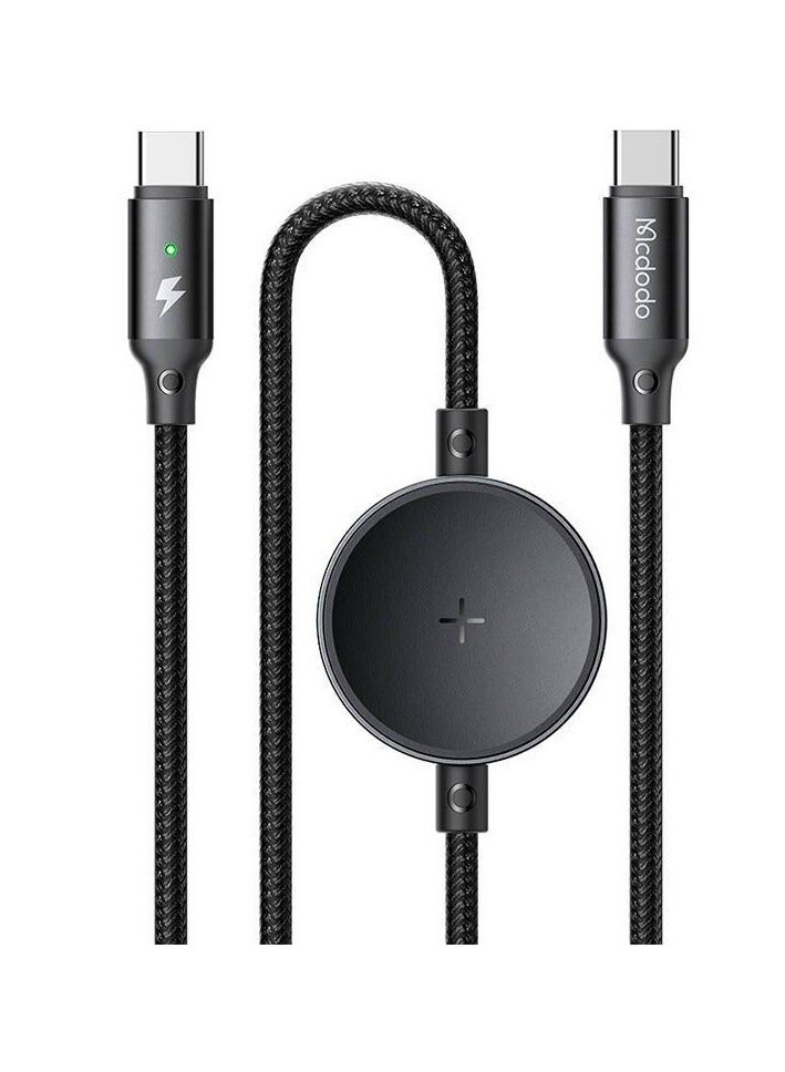 Mcdodo كابل Mcdodo CA-4170 2 في 1 USB-C + شاحن لاسلكي لسامسونج ووتش 60 واط 1.5 متر - Image 4