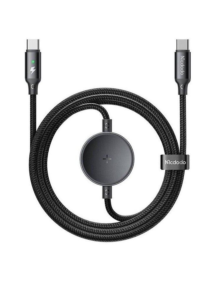 Mcdodo كابل Mcdodo CA-4170 2 في 1 USB-C + شاحن لاسلكي لسامسونج ووتش 60 واط 1.5 متر - Image 2