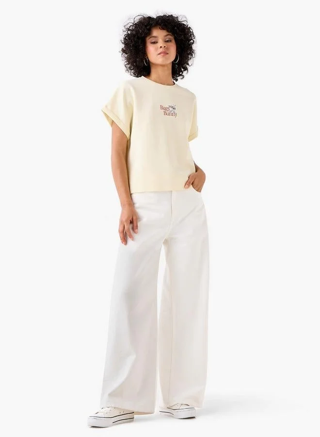 SP Characters T-shirt with Bugs Bunny Embroidery