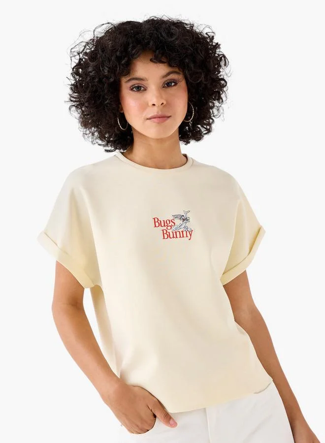 SP Characters T-shirt with Bugs Bunny Embroidery