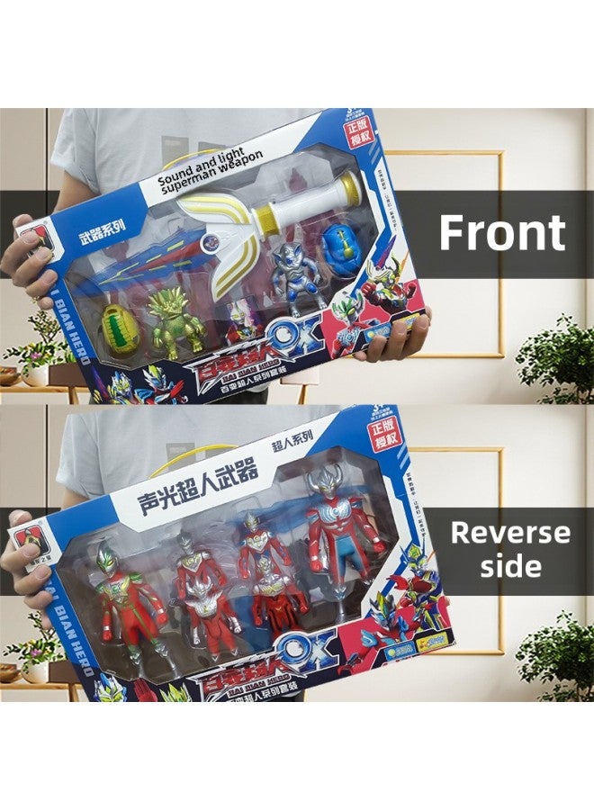 Ote Superman Man Variety Chinese Superman Children's Toy Gift Box Gift Digasero Jade Zeta Transformation-Color: Variety Superman Combination Set-64 - Image 5