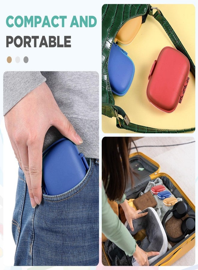 Layhit صناديق حبوب السفر 30 قطعة من لايهيت - علبة صغيرة محمولة لتنظيم الحبوب مع 8 أقسام - موزع يومي للفيتامينات وتنظيم المجوهرات مع ملصقات وقلم واحد (أصفر، أحمر بطيخ، أزرق داكن) - Image 4