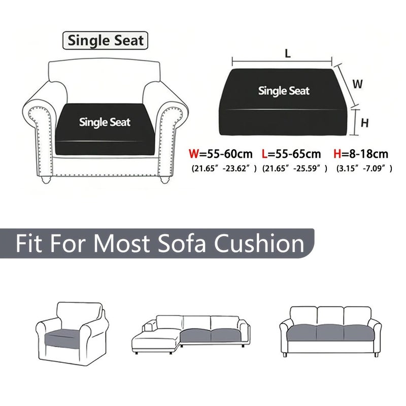 Elastic Jacquard T Shaped Striped Check Sofa Cushion Cover Matcha Green Dustproof Cat Scratch Proof Machine Washable - Image 3