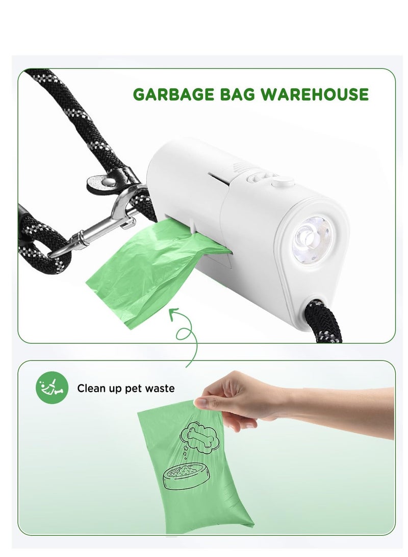 2-in-1 Dog Leash with LED Light & Dog  Bag Dispenser, Up to 66lbs Walking 6ft Nylon Reflective Leash, 360° Tangle-Free for Night Walking, Small Medium Large Pets - Image 3