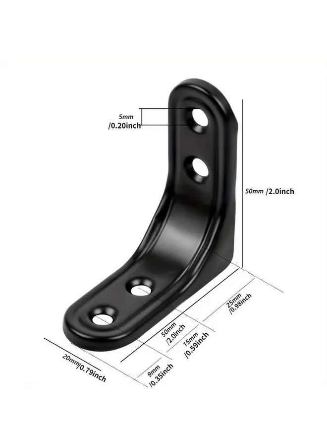 Durable Metal L Shaped Angle Brackets 90 Degree Connectors 10pcs - Image 2