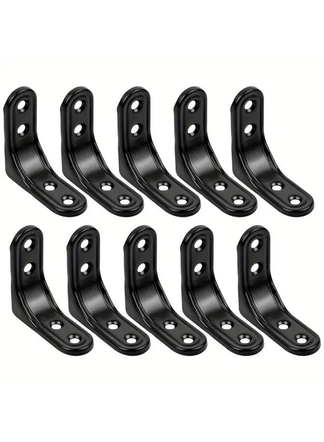 Durable Metal L Shaped Angle Brackets 90 Degree Connectors 10pcs - Image 1