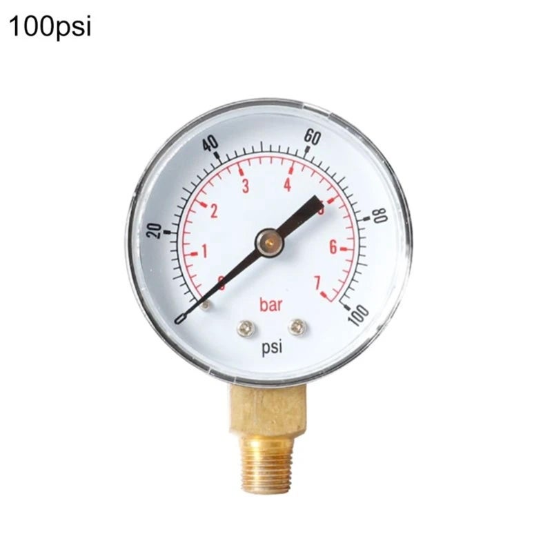Pressure Gauge 52mm 100 PSI Bar Bottom Mount 1 4 BSPT Vertical - Image 3