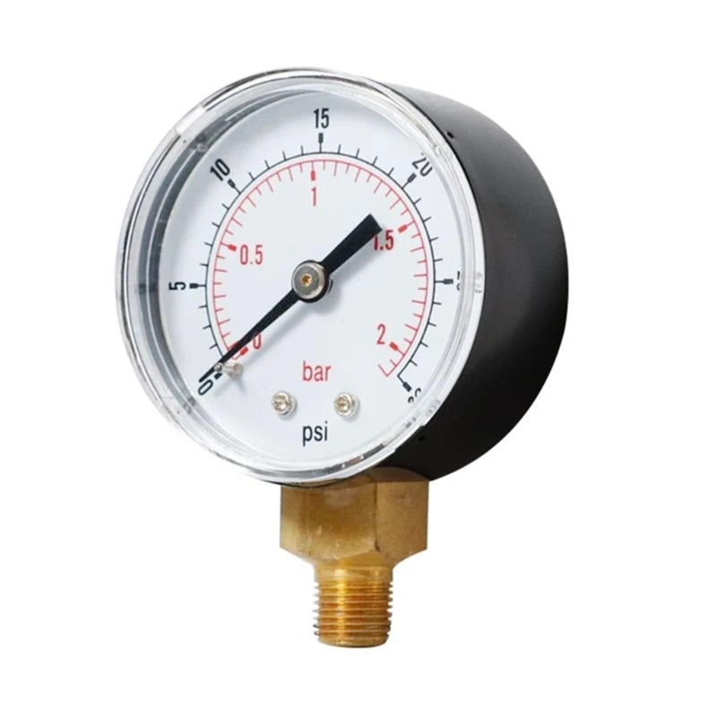 Pressure Gauge 52mm 100 PSI Bar Bottom Mount 1 4 BSPT Vertical - Image 5