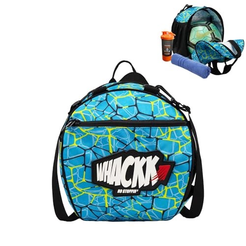 WHACKK Attack Soccer 12L Football Equipment Bags|Basketball Volleyball Bags |Adjustable Strap Backpack |Easy Access Pocket Mesh Bottle Holders | Ball Bag |Kitbag |Bag (R31) - Made in India - Image 1