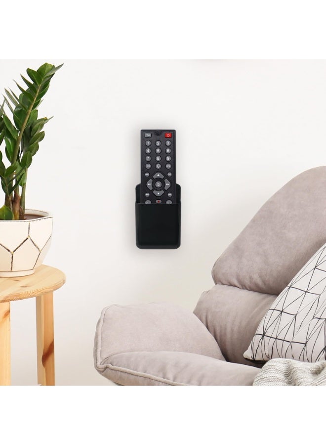 حامل جهاز التحكم عن بعد 2.6 × 1.18 × 3.9 بوصة من بلاستيك ABS الأسود - حامل جداري لاصق لغرفة المعيشة وغرفة النوم والمكتب - Image 4