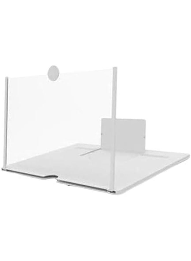 White 3D HD Screen Magnifier Amplifier Foldable Mobile Phone Holder Projector - Image 2