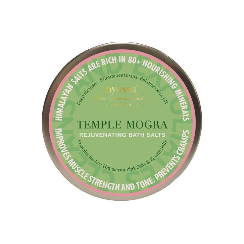 Nyassa Temple Mogra Bath Salt 220gm Pain Relief Body Pain Relaxing Aroma Moisturized Skin Men Women Pure Natural 100 Vegan and Paraben Free 220gm - Image 2