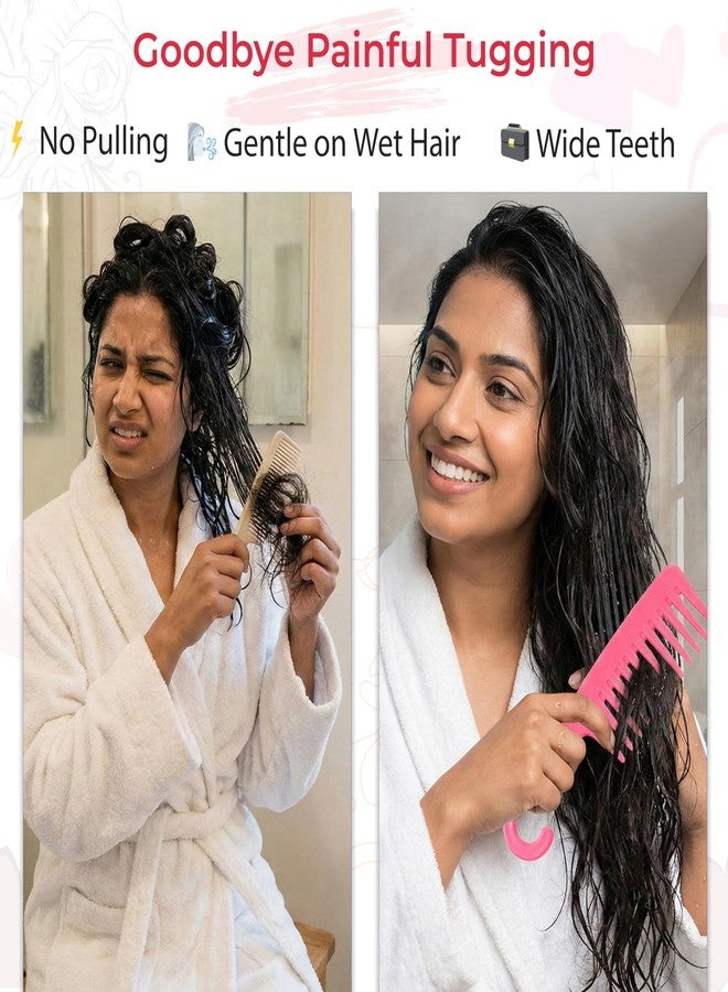 TEMPERIA Detangler Hair Brush for Women & Men - Tangle Teezer Detangle Wide Tooth Comb for Curly/Wavy Hairs - Shampoo Detangling Curl Styling Hairbrush, Premium & Ergonomic Design (CB701) - Image 4