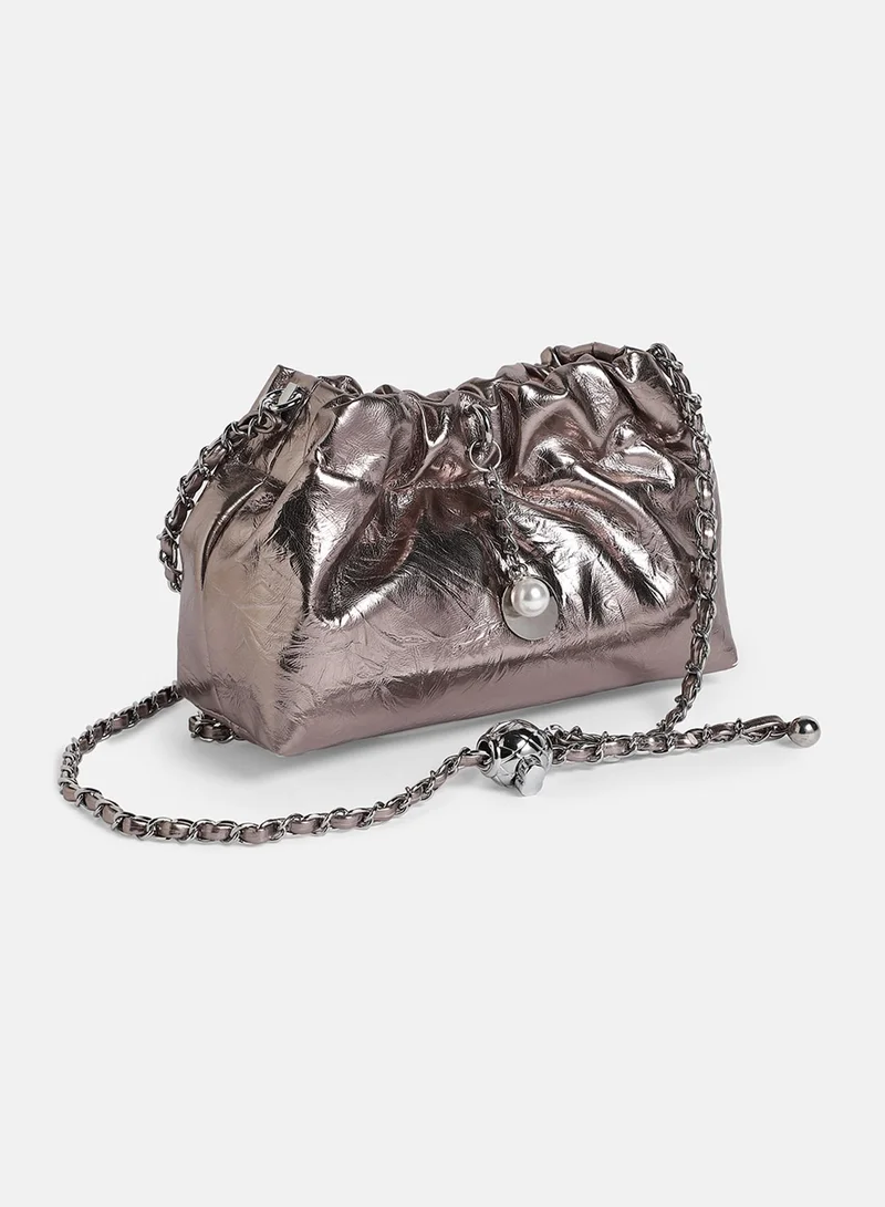 صوص هاوت The Metallic Sling Bag - Bronze