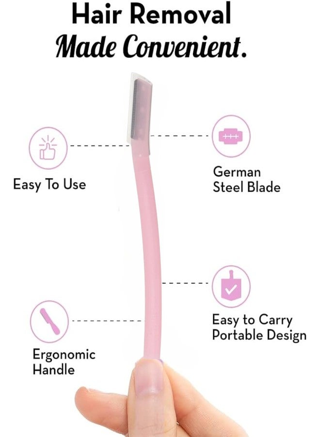 GENDA Razors for Women, Dermaplane Razor, Eyebrow Razors, Peach Fuzz Remover, Dermaplaning Tool for Face Skin Care (Pack of 3) - Image 3