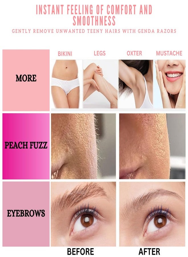 GENDA Razors for Women, Dermaplane Razor, Eyebrow Razors, Peach Fuzz Remover, Dermaplaning Tool for Face Skin Care (Pack of 3) - Image 5