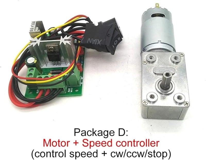 JGY 395 12V 31RPM DC Worm Gearbox Motor Self Locking Electronic Starter - Image 4