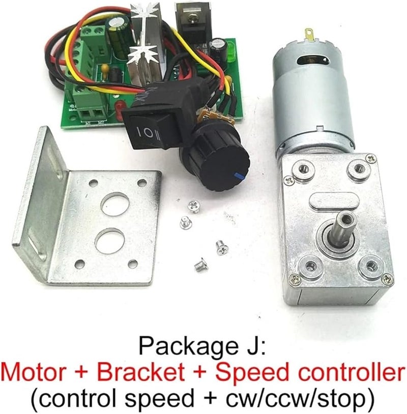 JGY 395 12V 31RPM DC Worm Gearbox Motor Self Locking Electronic Starter - Image 5