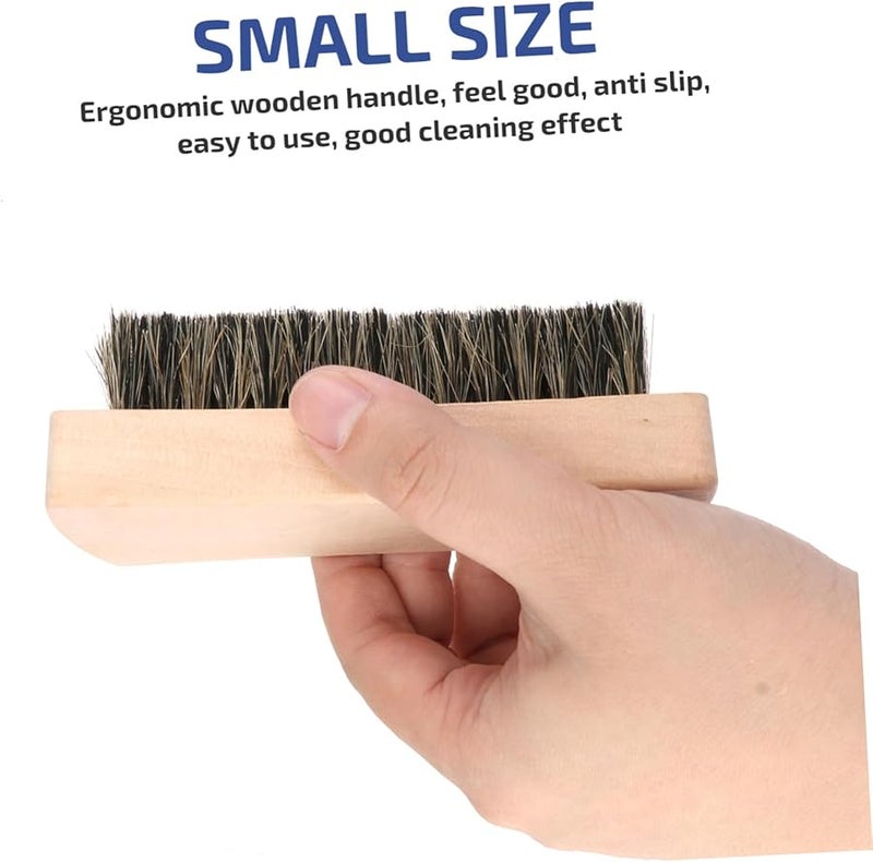 قطعتان من فرشاة الأحذية ذات شعيرات طبيعية ومقبض خشبي وخطاف تعليق لتنظيف الغسيل - Image 3