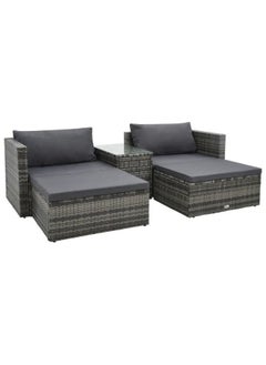 vidaXL 5 Piece Garden Lounge Set with Cushions Poly Rattan Grey - pzsku/ZA96F5E689B4BE153F62FZ/45/_/1696412733/27c788a7-2ce1-46e9-8eeb-3c2d23c8429f