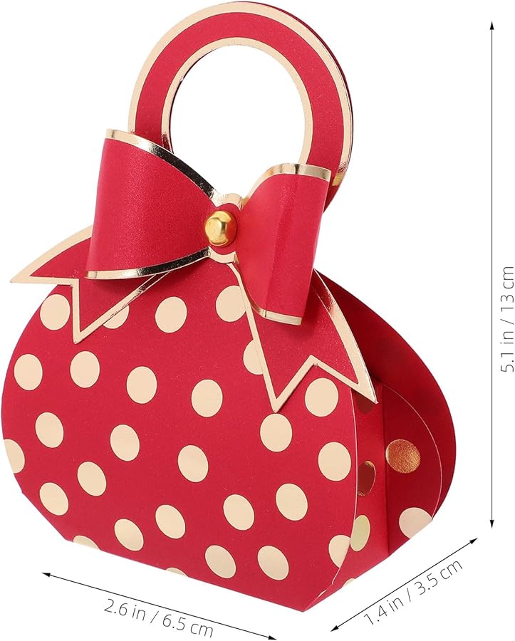 صناديق حلوى يدوية أنيقة من رقائق حمراء 50 قطعة لحفلات الزفاف وأعياد الميلاد - Image 3