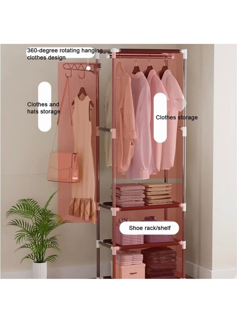 منظم ملابس محمول فاخر من خزانة الملابس 55×35×170 سم - Image 3