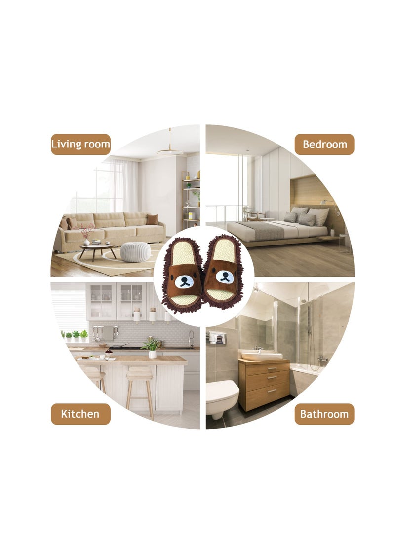 KASTWAVE Microfiber Slipper, Floor Dusting Mop Slippers for House Cleaning, Washable Detachable Mopping Slipper for Men and Women, Anti-slip Shoes, Office Kitchen Floor Dust Tool - Image 5