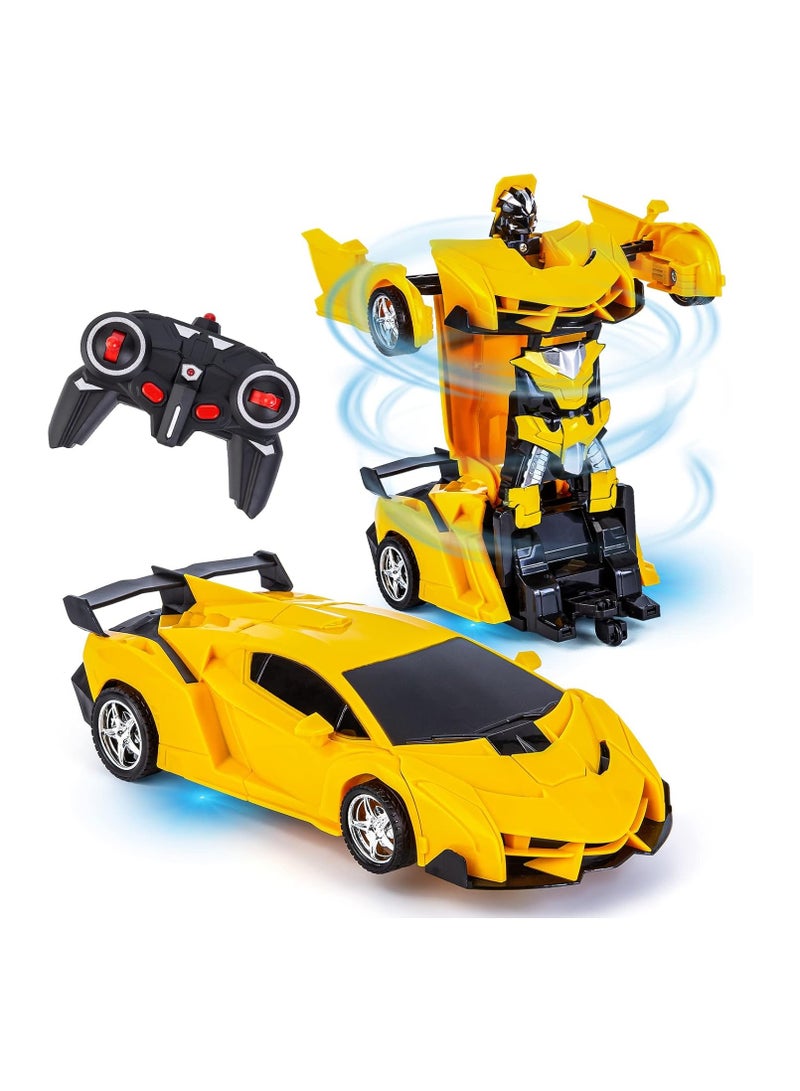 TOY GARDEN Kids Toys for Boy Girl Age 6+,Deformation Robot Car Toys for Children Remote Control Transforming Robot Cars for Kids 6-13 Year Old Best Birthday Xmas Gift for Boys RC Racing Car Toys for Kid - Image 1