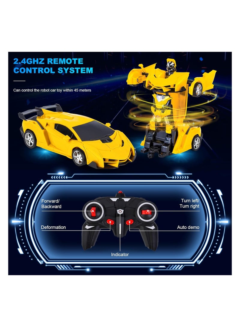 TOY GARDEN Kids Toys for Boy Girl Age 6+,Deformation Robot Car Toys for Children Remote Control Transforming Robot Cars for Kids 6-13 Year Old Best Birthday Xmas Gift for Boys RC Racing Car Toys for Kid - Image 5