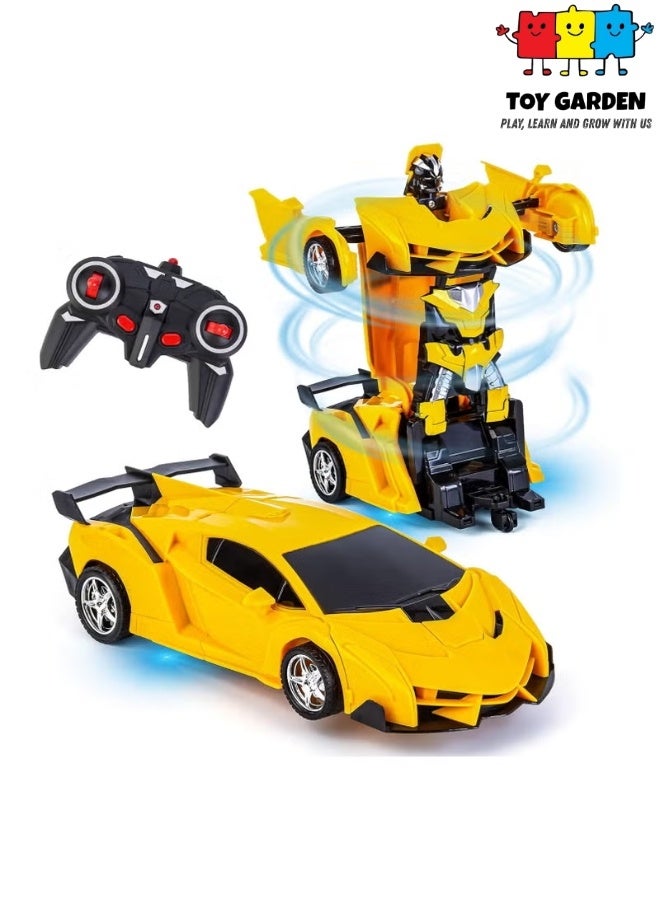 TOY GARDEN Kids Toys for Boy Girl Age 6+,Deformation Robot Car Toys for Children Remote Control Transforming Robot Cars for Kids 6-13 Year Old Best Birthday Xmas Gift for Boys RC Racing Car Toys for Kid - Image 1