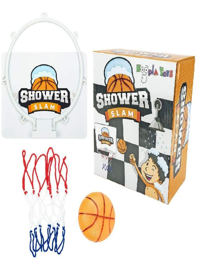 Hoopla Toys Hoopla Toys Shower Slam Basketball Game Set Funny Bathroom Sports Bath Toy for Kids  - Image 2