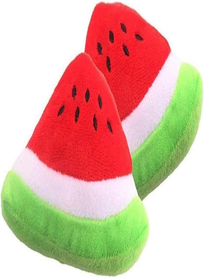 Junfamilee Pet Toy Chew Squeaker Squeaky Plush Cotton Triangle Ball Watermelon Sound Toys Puppies Small Dogs Useful and Deft, Dog Squeak Toys - Image 4