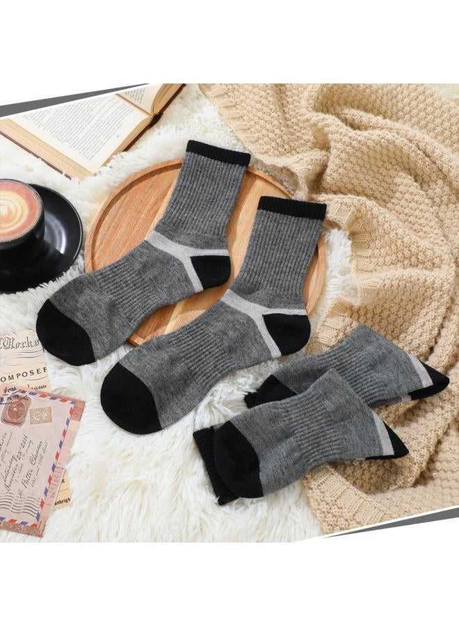 Cutecrop 2 Pairs Alpaca Wool Hiking Socks for Women Men Thick Thermal Winter Hunting Socks Moisture Wicking Hiking, Dark Gray, 10-13 - Image 3